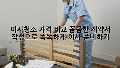 이사청소 가격 비교: 꼼꼼한 계약서 작성으로 똑똑하게 이사 준비하기!